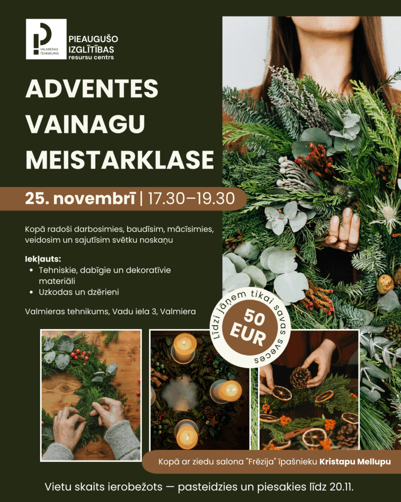 Adventes vainaga meistarklase